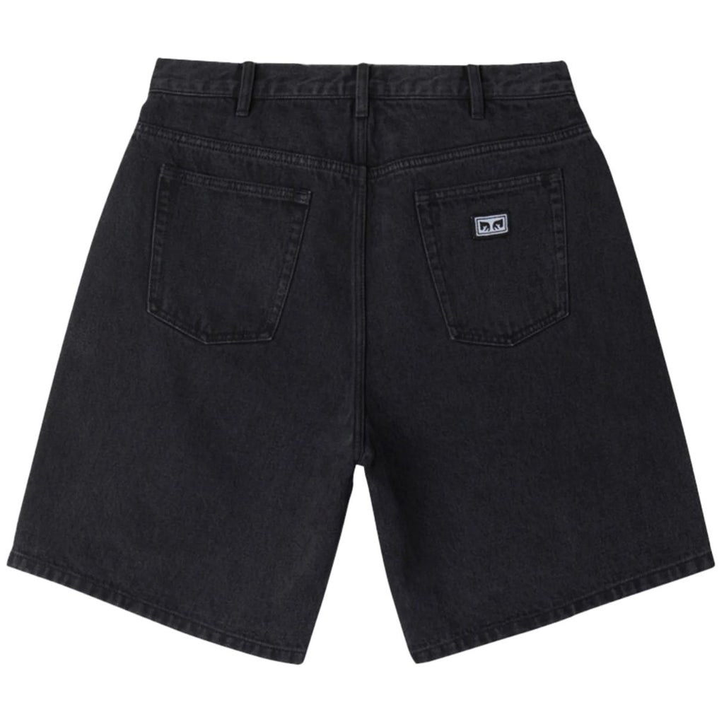 Obey Bigwig Baggy Denim Faded black short