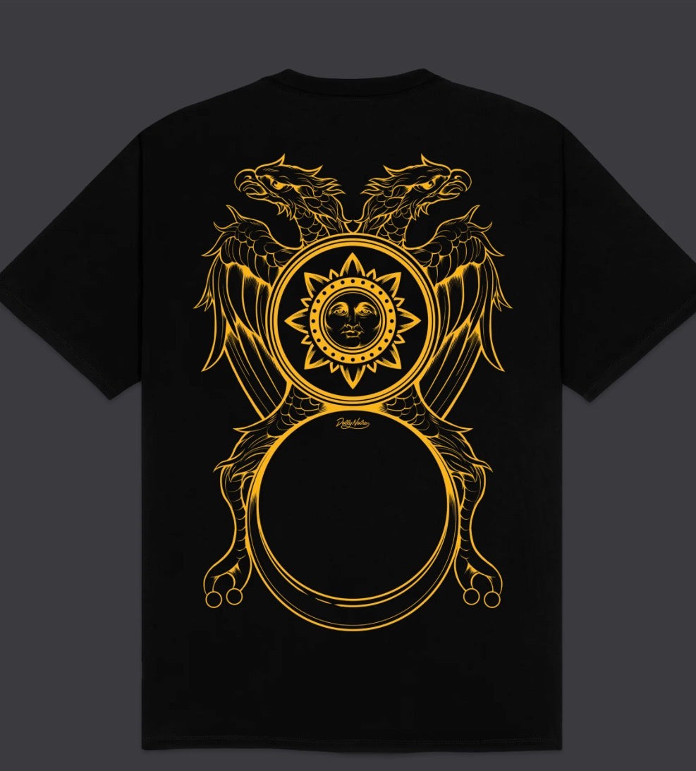 Dolly Noire Asso di Denari - Outline Tee Black