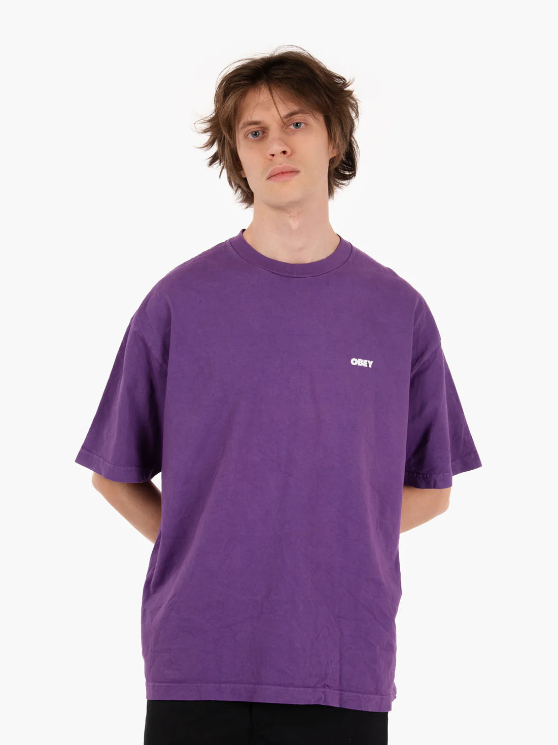Obey Bold Icon Face Tee Pigment imperial purple