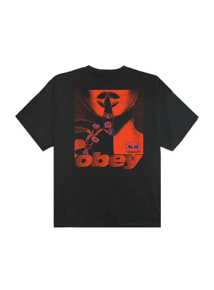 OBEY - HW EXPORTS TEE - VINTAGE BLACK